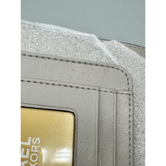 Michael Kors Empire Silver Crocodile Embossed Leather Passport Wallet **READ** - Picture 8 of 16